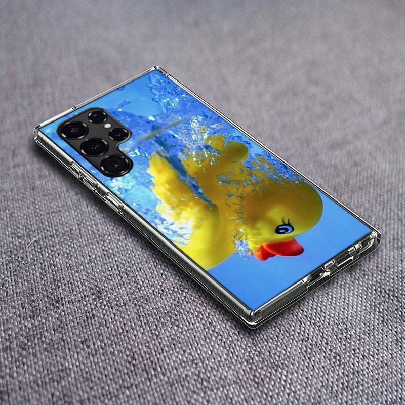 Rubber Ducks Floating in the Swimming Pool Phone Case For Samsung Galaxy S24 S23 S21 S20 FE S22 S26 Ultra S25 Edge S10 Plus Cove