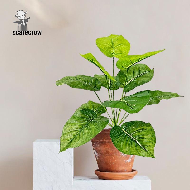 Nordic Monstera Artificial Plants - 12 Heads for Indoor/Outdoor Decor, Wall Art, and Landscaping