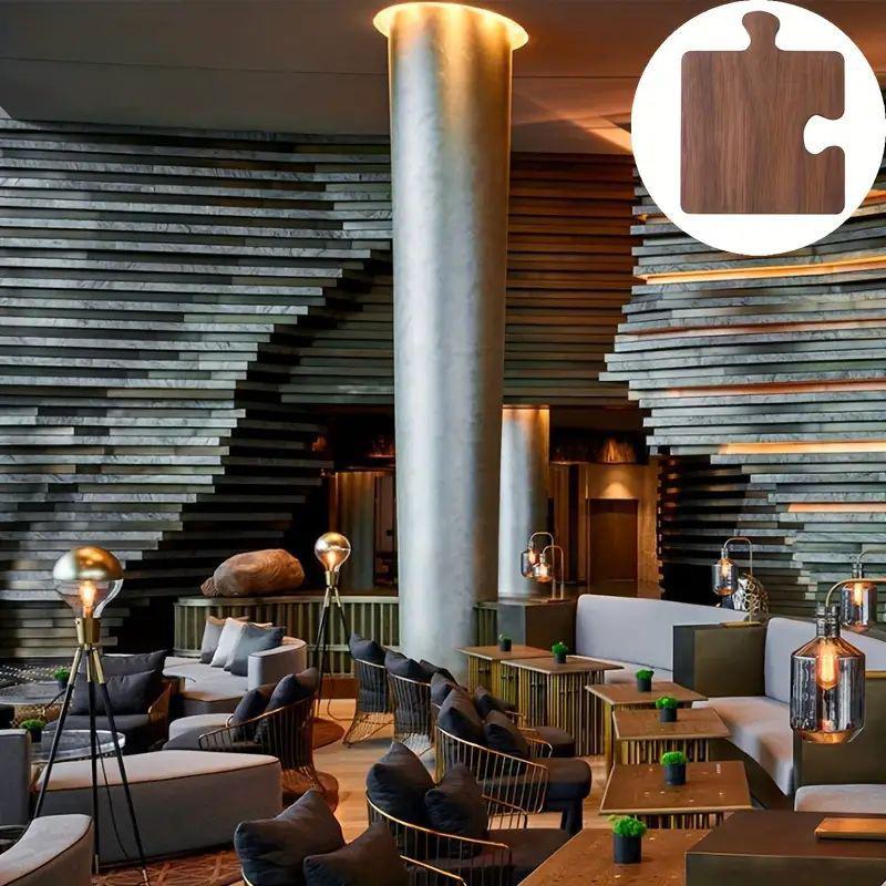 1 stk Puslespill Koppbrikke Sklisikker Varmebestandig Tre Te Kaffe Brikke Hjem Bordplasseringer Dekorasjoner Barverktøy Hjemmegave