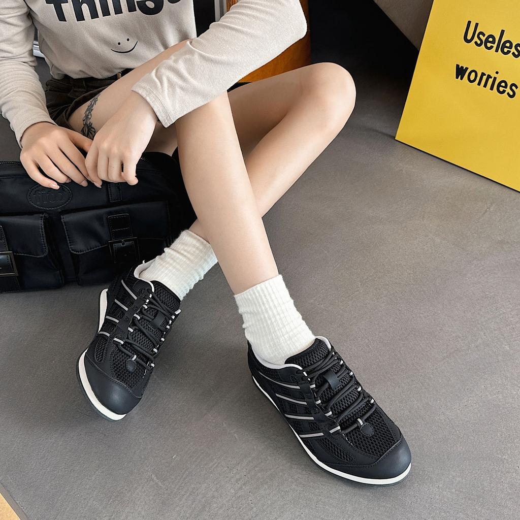 Retro-Ballett-Stil Klassische Netz-Sneaker Damenmode Vielseitig Atmungsaktiv Bequem Lässige Dad-Schuhe