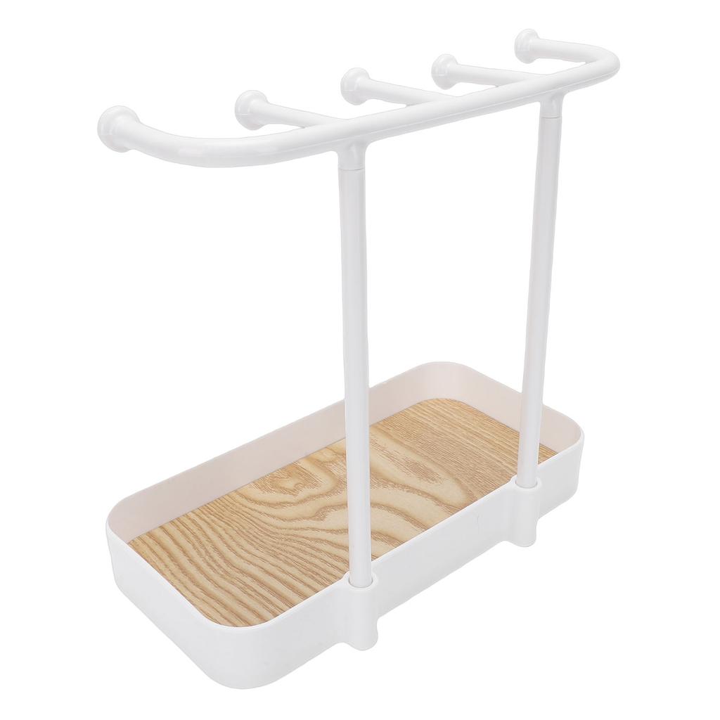 Jewelry Stand with Wooden Tray Jewelry Hook for Necklace Bracelets Ear s Keys Watches