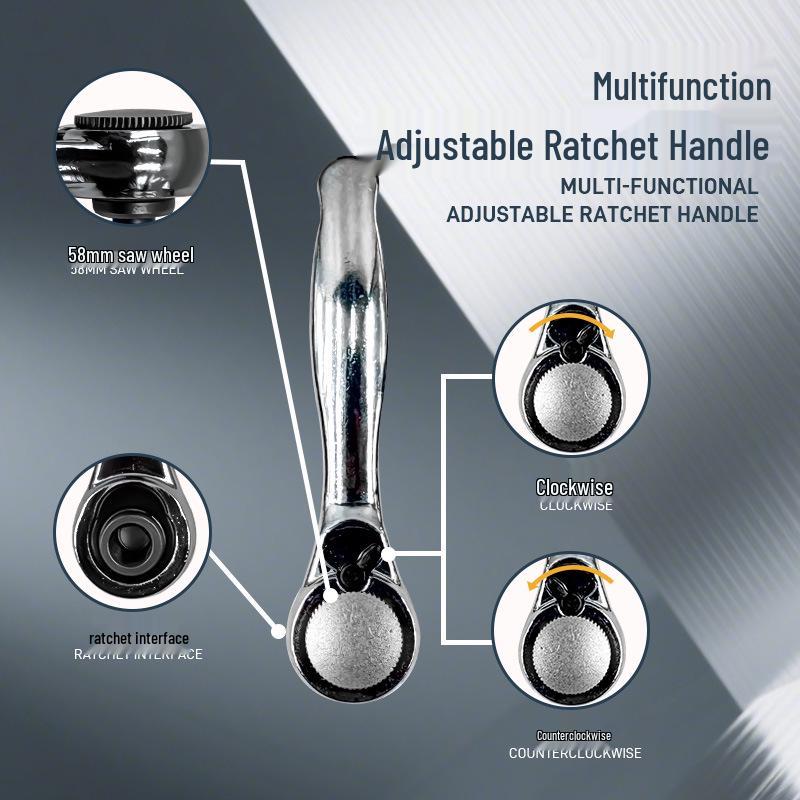 Multifunctional 34-in-1 Ratchet Screwdriver Set with S2 Steel High Hardness Bits