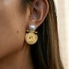 Coin Titanium Steel Stud Earrings Niche Earrings Stainless Steel Non-fading Earrings