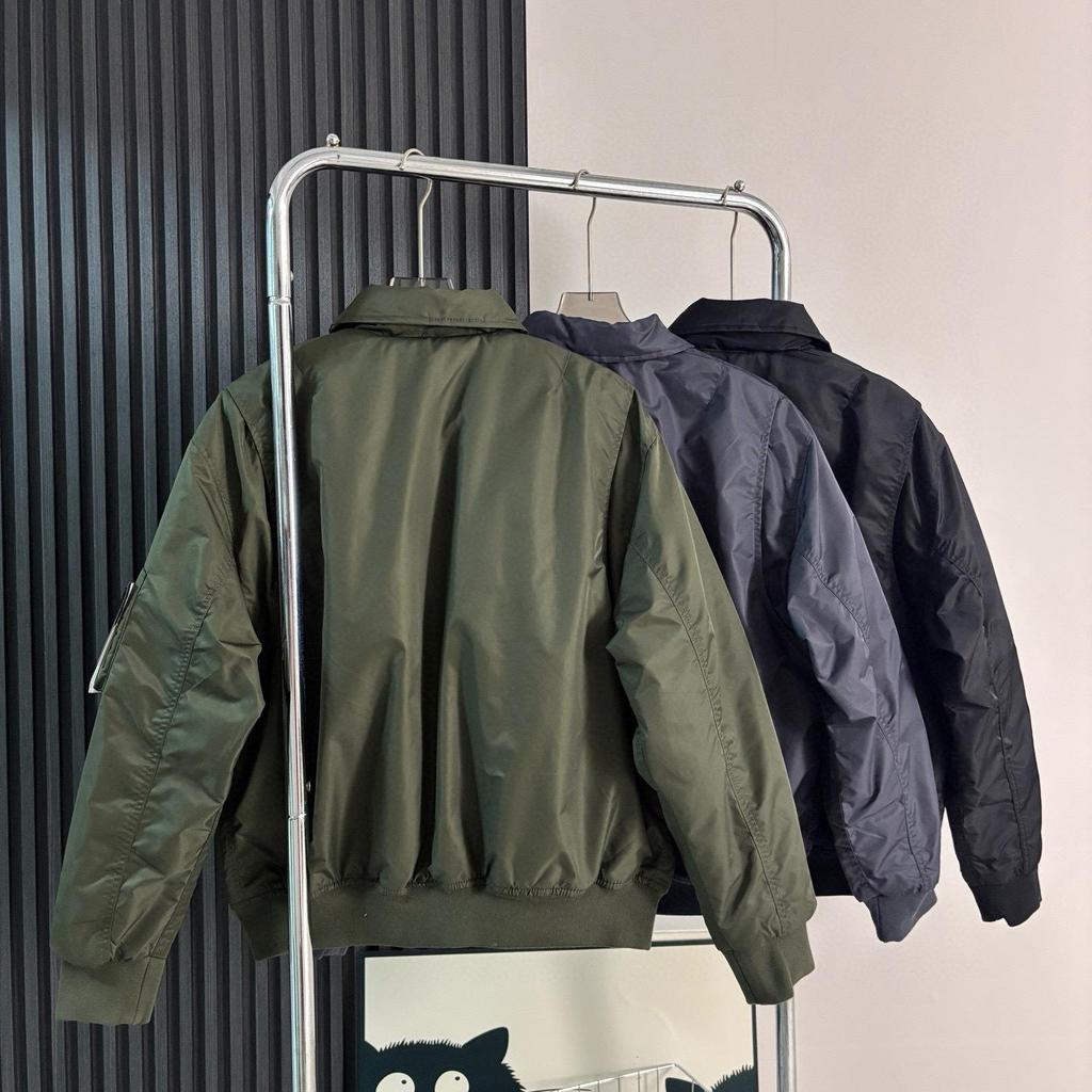 Japanischer Stil Vintage Pilot Baseballjacke: Herren Arbeitsmantel mit Kragen für Herbst/Winter