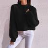 Women Pullover Sweater Casual Knitting Top Hollow Out Round Collar Jumper Office Lady Knitwear 2026 Autumn Winter Knitted Tops