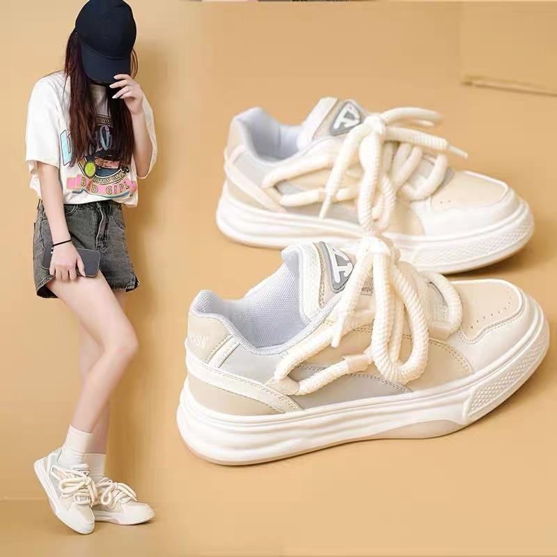 Autumn New Students Hong Kong Style Sneakers Casual Sports Street Shooting White Shoes