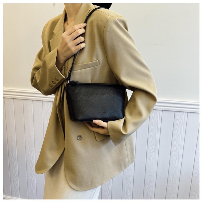 Fashion High-end Bag Women's Autumn and Winter New Niche Simple Small Square Bag Soft Leather Messenger Bag