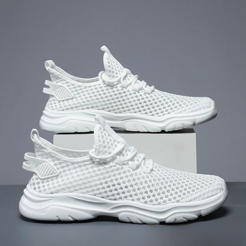 Lightweight comfortable casual shoes mesh surface breathable hollow sneakers 2024 new men's fashion soft sole fashion shoes