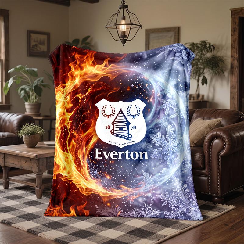 Everton Fußball Druck Flanell Decke Weich Warm Sofa Bett Überwurf für Zuhause Büro Schlafzimmer