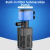 3 in 1 Aquarium Filter Pump Energy Efficient Silent Operation Water Filter Pump Adjustable Flow Built-in Filter