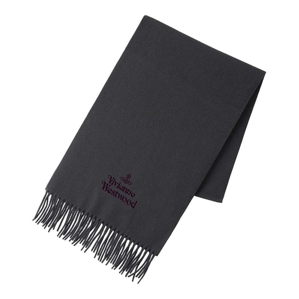 VIVIENNE WESTWOOD 30 X 2024 for Men and Scarf, 180cm, Model, 100% Wool, Women, 24-81030007-W00Q7 (DARK GREY)
