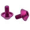   G-510 2Pcs M5 * 12mm Bike   Water Bottle Cage Holder Bracket Screw  s(Red)