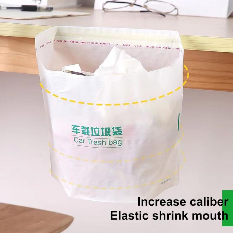 SEAMETAL Einweg Auto Müllbeutel Selbstklebend 2-in-1 Müllsäcke Tragbar Wasserdicht Müllsack Aufbewahrungstasche