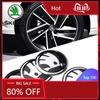 Autoaufkleber 2025 Neu 4 Stück 56MM Auto Aluminium Logo Radnabenkappen Aufkleber Für Skoda Octavia A5 3 2 VRS Vision Kodiaq Rapid