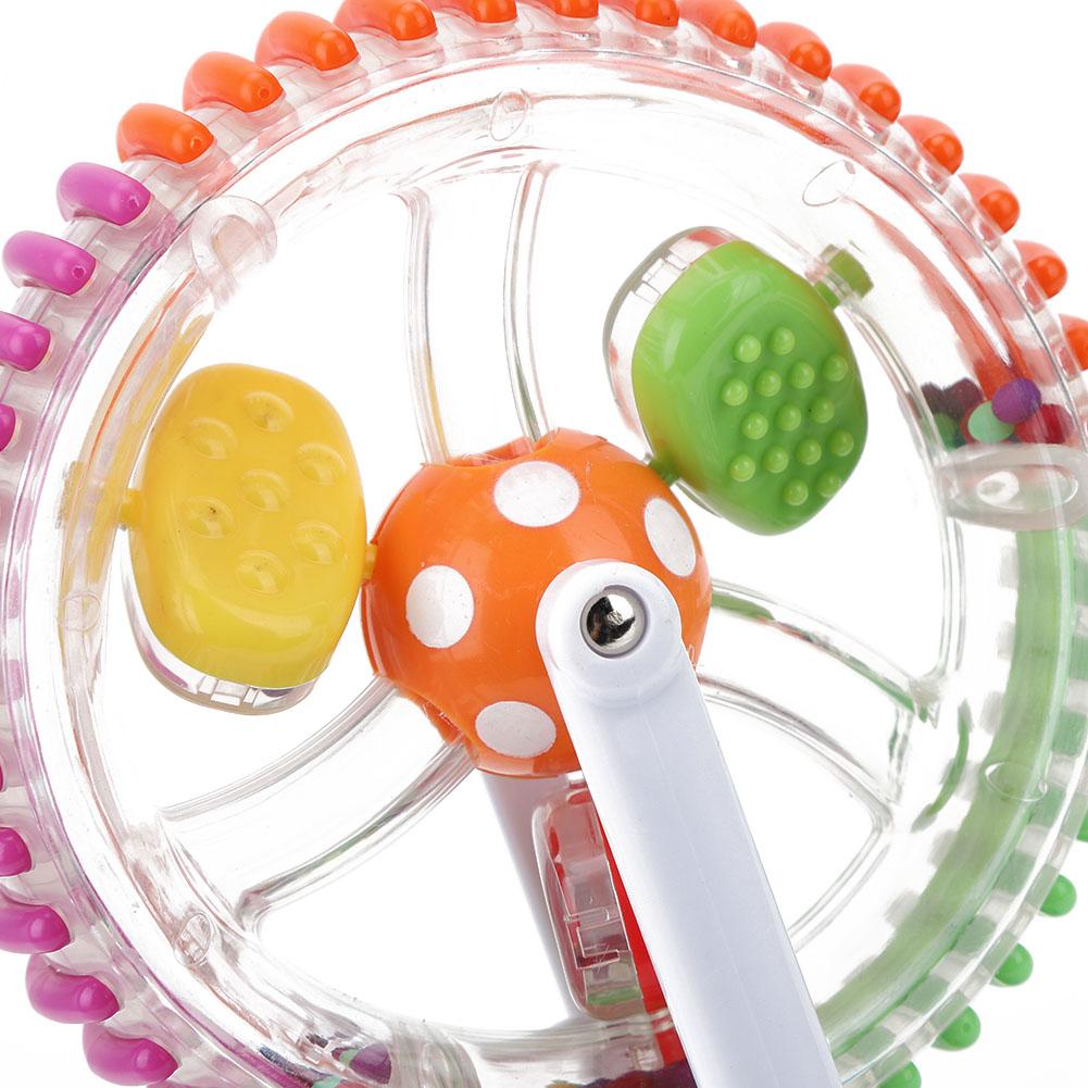 Handheld Colorful Baby Rattle Rotating Baby Chair Stroller Toy with Sunction Cup