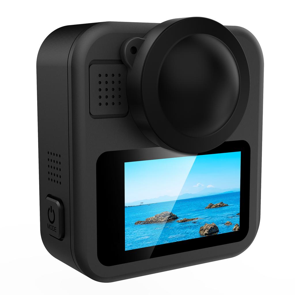 Měkká silikonová krytka objektivu pro GoPro Max 2 Černá Ochranný kryt objektivu Odolný proti pádu a prachu pro příslušenství kamery GoPro Max 2
