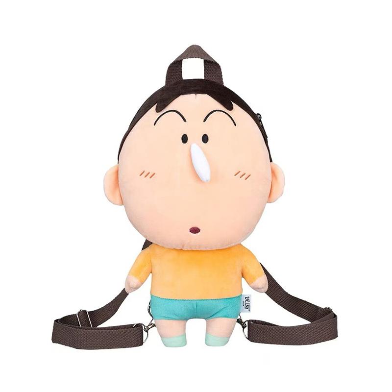 Anime Crayon Shin Chan Backpack Cute Plush Cartoon Crayon Shin Chan Stuffed Toys Bag Accompany Dolls Bedroom Decoration Gift