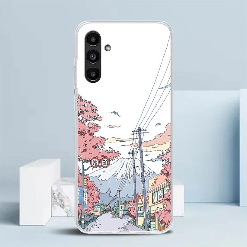 Anime Aesthetic Scenery Cover for Samsung Galaxy A17 A37 A57 A16 A26 A36 A56 A15 A14 A55 Phone Case A13 A53 A25 A35 A24 A34 A23