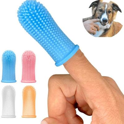 5 stücke Haustier Finger Zahnbürste Zähne Reinigung Mundgeruch Pflege Ungiftig Silikon Zahnbürste Werkzeug Hund Katze Reinigungsmittel
