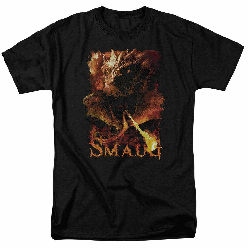 The Hobbit Smolder T Shirt Mens Licensed Fantasy Movie Tee Smaug Black S