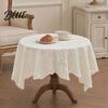 Transparent Texture Tablecloth Cloth Lace Tablecloth Pattern Sunflower Jacquard Round Decorative Table Fabric Floral Cover Dinner for Wedding Party