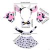 Kuh Cosplay Set Ohren Fliege Rock Handschuhe Schwanz Cartoon für Kinder Festivals