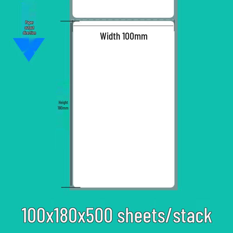 Waterproof Thermal Label Paper, Self-Adhesive Barcode Stickers, 100x100mm, ePacket Express, Thermal Printing.