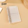 Refillable Planner Binder A6 A7 M5 Trifold Binder, 5/6-Rings Transparent Loose Leaf 6-Rings Folder, Budget Notebook Cover for School, Office, Meeting