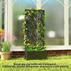 Planter with Trellis, Flower Box, with Privacy Screen, for Climbing Plants, Metal, 45 X 21.5 X 110 Cm, Black