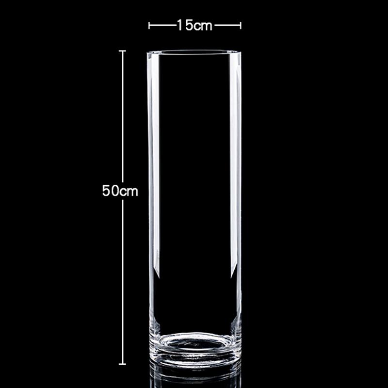 Bardzo Duży Przezroczysty Szklany Wazon do Salonu lub na Stół Jadalny - Idealny do Bambusa, Suszonych Kwiatów i Aranżacji Wodnych