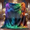 Comfortable Rainbow Forest Theme Flannel Blanket Soft High-Definition Digital Print Cooling Blanket All-Season, Family and Friends Gift Soft, Breathab