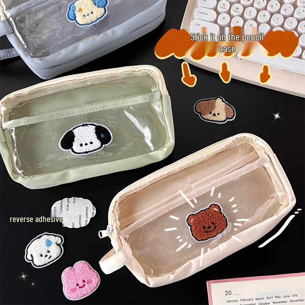 Adorable Cartoon Puppy Embroidered No-Sew Patch for Kids' Clothing Repairs