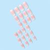 Best-Selling Wearable Nails: Sweet Girl Ice Clear Gradient Nude Gingham Nail Art