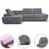 Corner Sofa, Foldable, F, Sleeping, Savio, Left, Family Furniture, Gray Corduroy