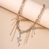 Gothic Punk Snake Choker Necklace Multilayer Tassels  Necklace Chain Men Women Hip Hop Party Jewelry Gifts
