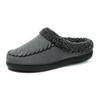Fashion Men Winter Warm Slippers Fur Slippers Men Plush Slipper Cotton Shoes Non-slip Solid Color Home Indoor Casual Slippers Size 49 50