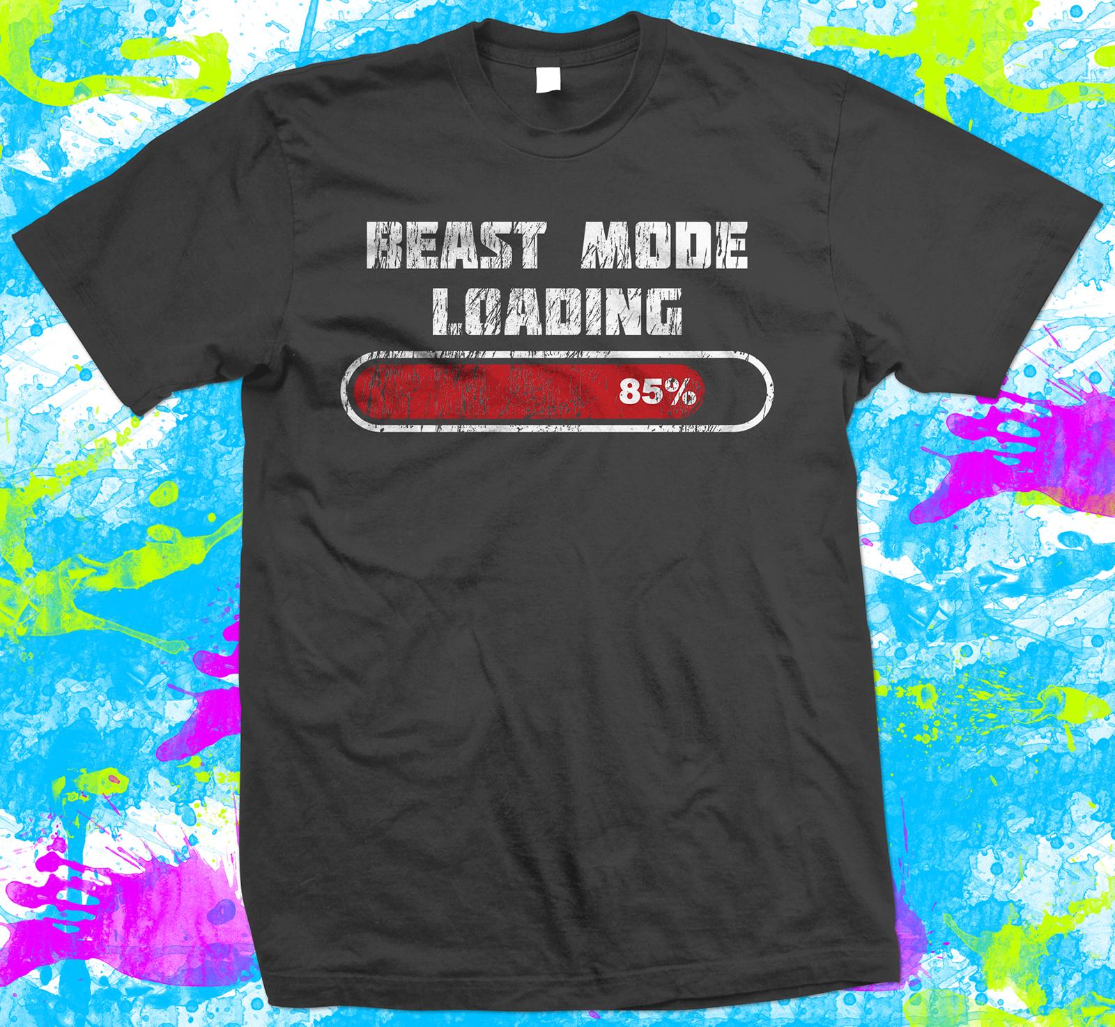 Beast Mode Loading T-Shirt Gym Clothing Fitness Body Building Weight Training XL