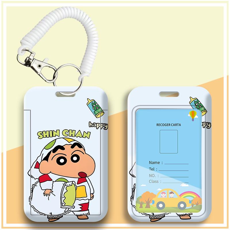 Crayon Shin-chan Cartoon Student Lanyard ID Badge Holder for Campus Use