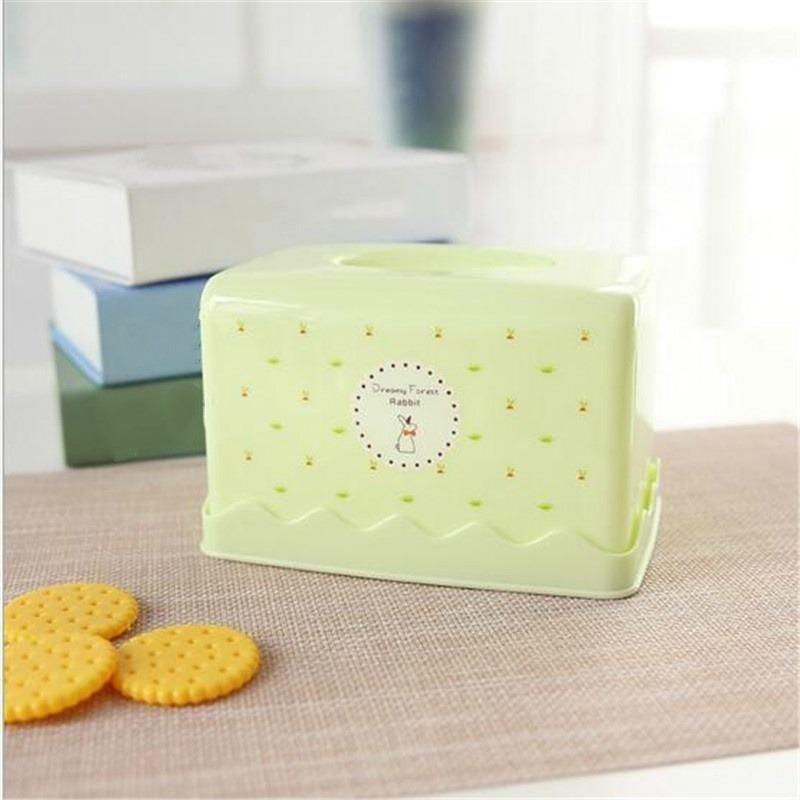 1 Pcs Candy Color Plastic Tissue Box Toilet Type Paper Canister Living Room Napkin Holder for Home Decorations
