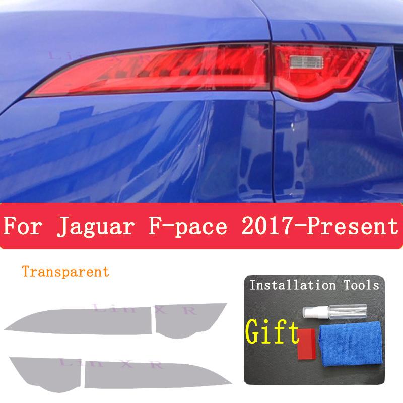 

Для Jaguar F Pace X761 2017 Задній ліхтар Автомобільний стайлінг Наклейка на фари Захисна плівка для заднього ліхтаря TPU Димовий чорний Аксесуари Taillight T