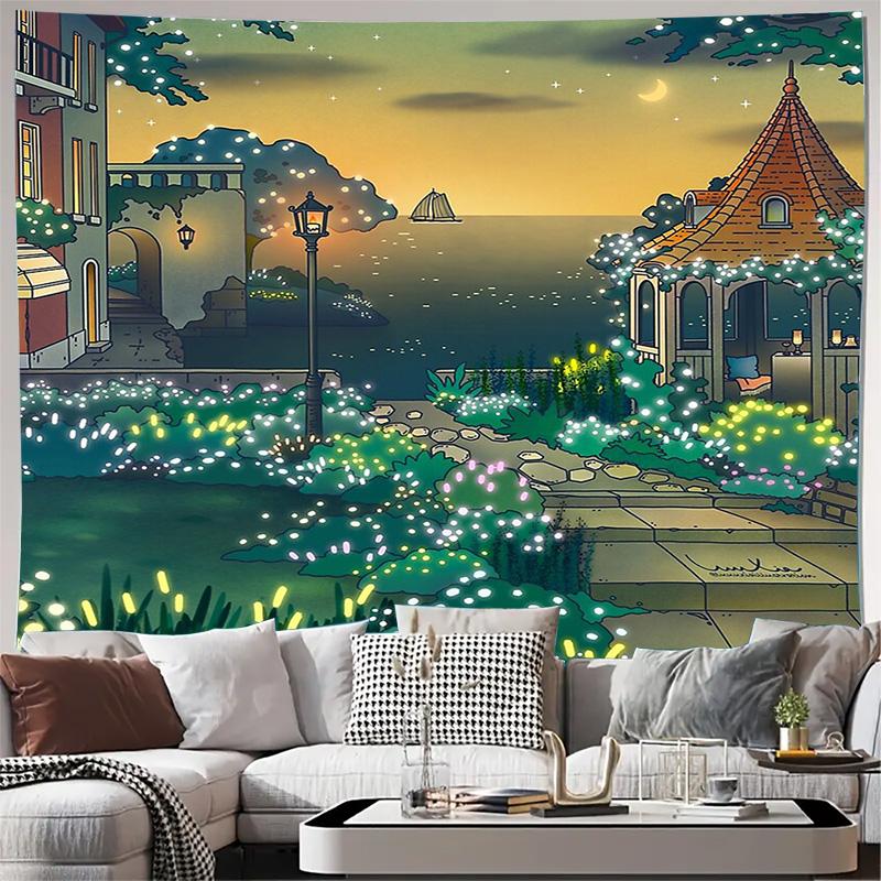 

Nature Tapestry Forest Wall Hanging Vintage Landscape Pictures Fern Greenery Botanical Home Decor Room Aesthetic Wall Art 70X100CM