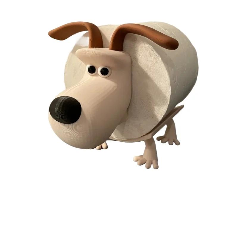 

Puppy Toilet Holder Home Decor Bathroom Accessory Storage Suitable for Toilets for Bathrooms Kitchens Living Rooms Unique Gift коричневий
