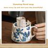 Stor keramisk kaffemugg 360ml, Söt kopp för kvinnor, Idealisk för te eller kaffe, Handmålad blommig design keramikmugg, 1 st