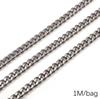 Chaîne Cœur en Acier Inoxydable de 0,5/1 Mètre Chaîne Cubaine Chaîne Punk de Base pour la Fabrication de Colliers Bracelets Bijoux Accessoires