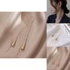 Fashionable Gold Alloy Geometric Chain Earrings 2023 Long Dangle Style Tassel