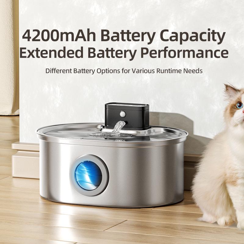 Smart Stainless Steel Cat & Dog Water Fountain with Silent Induction Feature