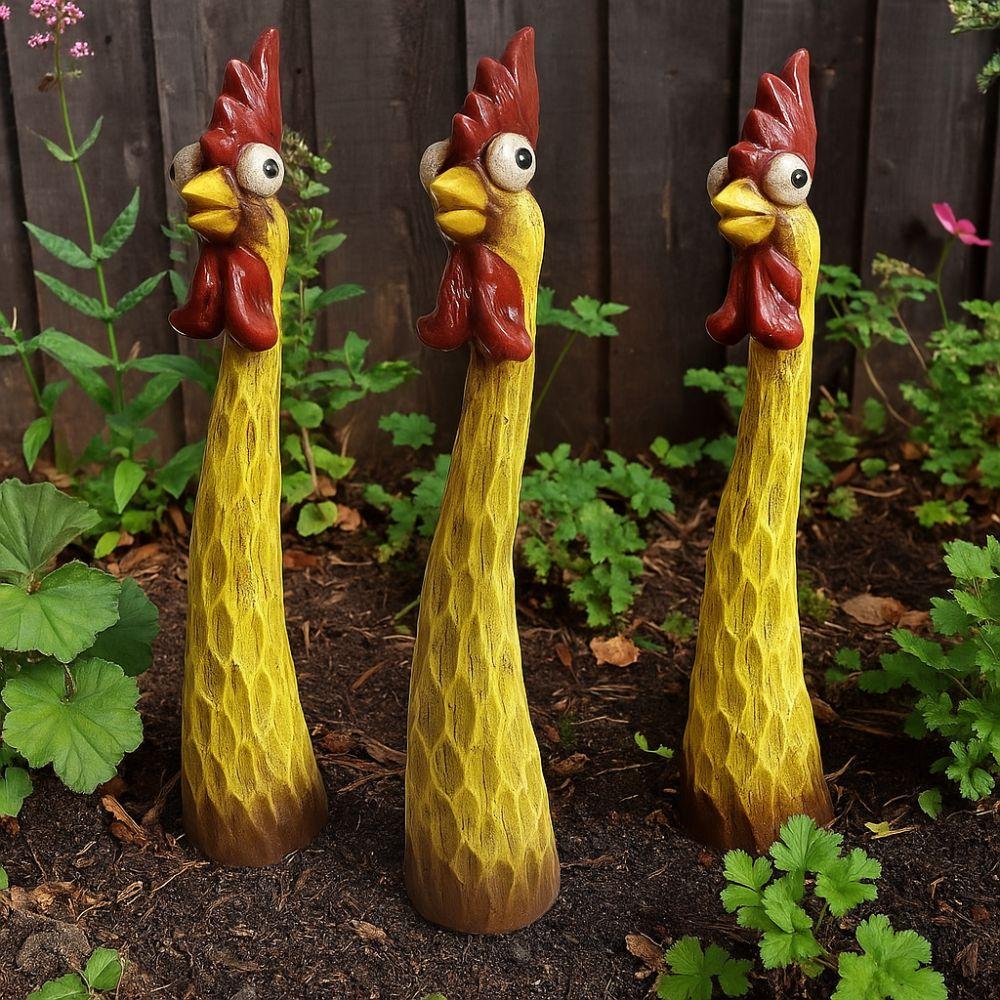 Funny Screaming Chicken Statues Resin Crafts Chicken Figurine Garden Courtyard Decoration