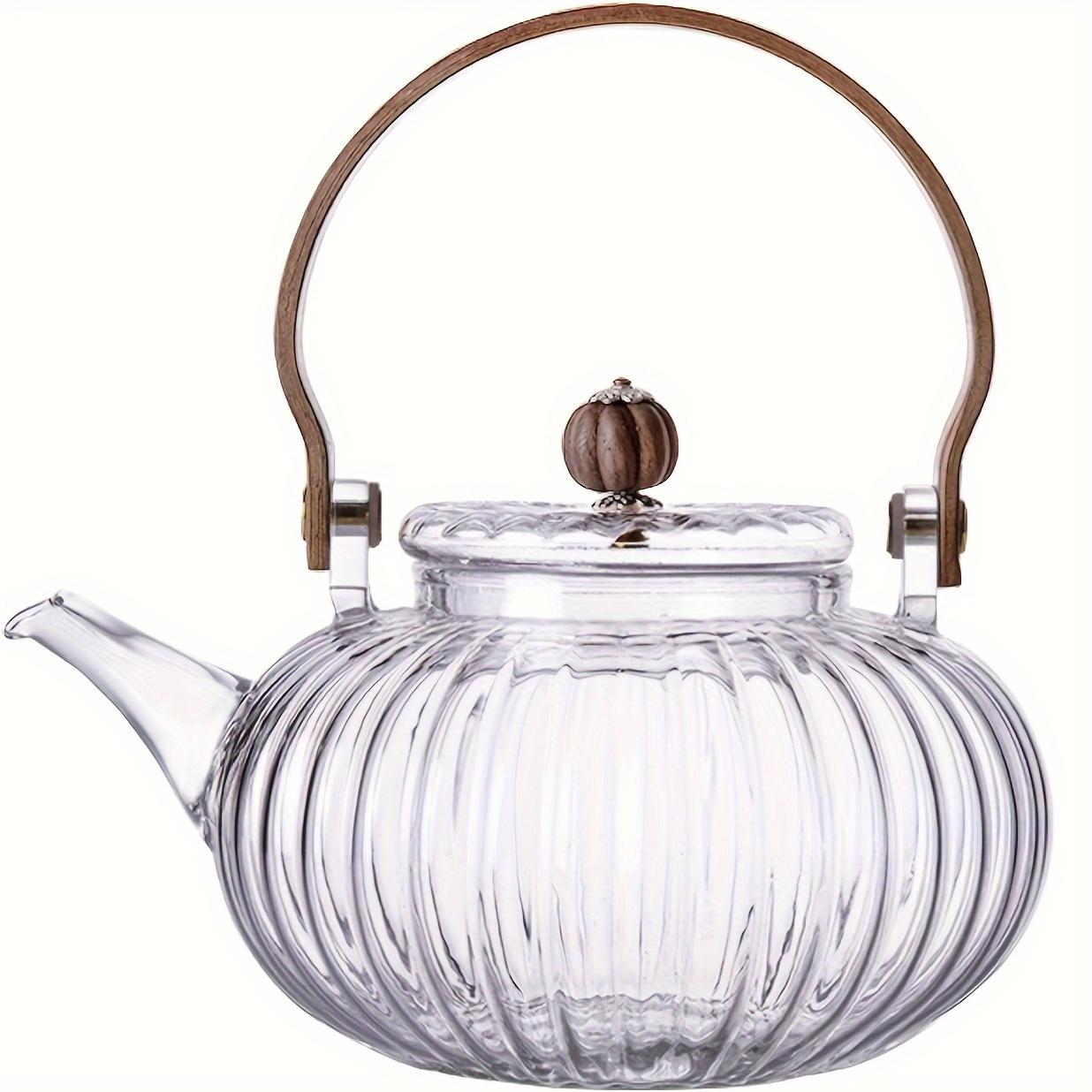 

Стеклянный чайник в форме тыквы 27 унций (800мл), Мини-чайник для цветущего чайника, набор аксессуаров для чайника