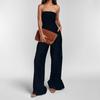 New Spring Women's Clothing Elegant and Elegant Solid Color High Waist Tube Top Wide Leg Jumpsuit