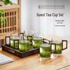 High-Temperature Resistant Glass Teacup Set with Handles (6-Pack)